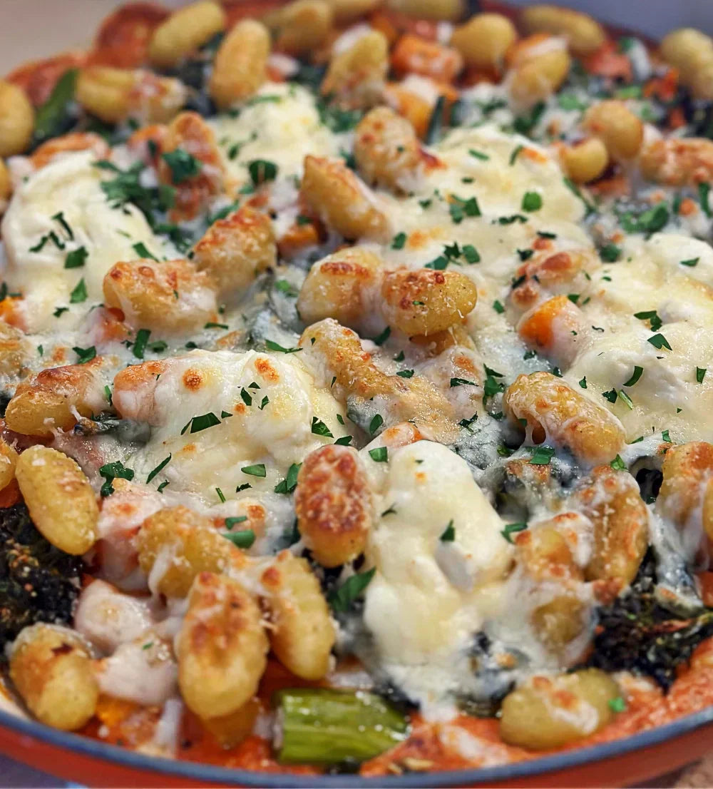 Harry's Famous Recipe Toasted Gnocchi with Butternut Squash & Broccolini