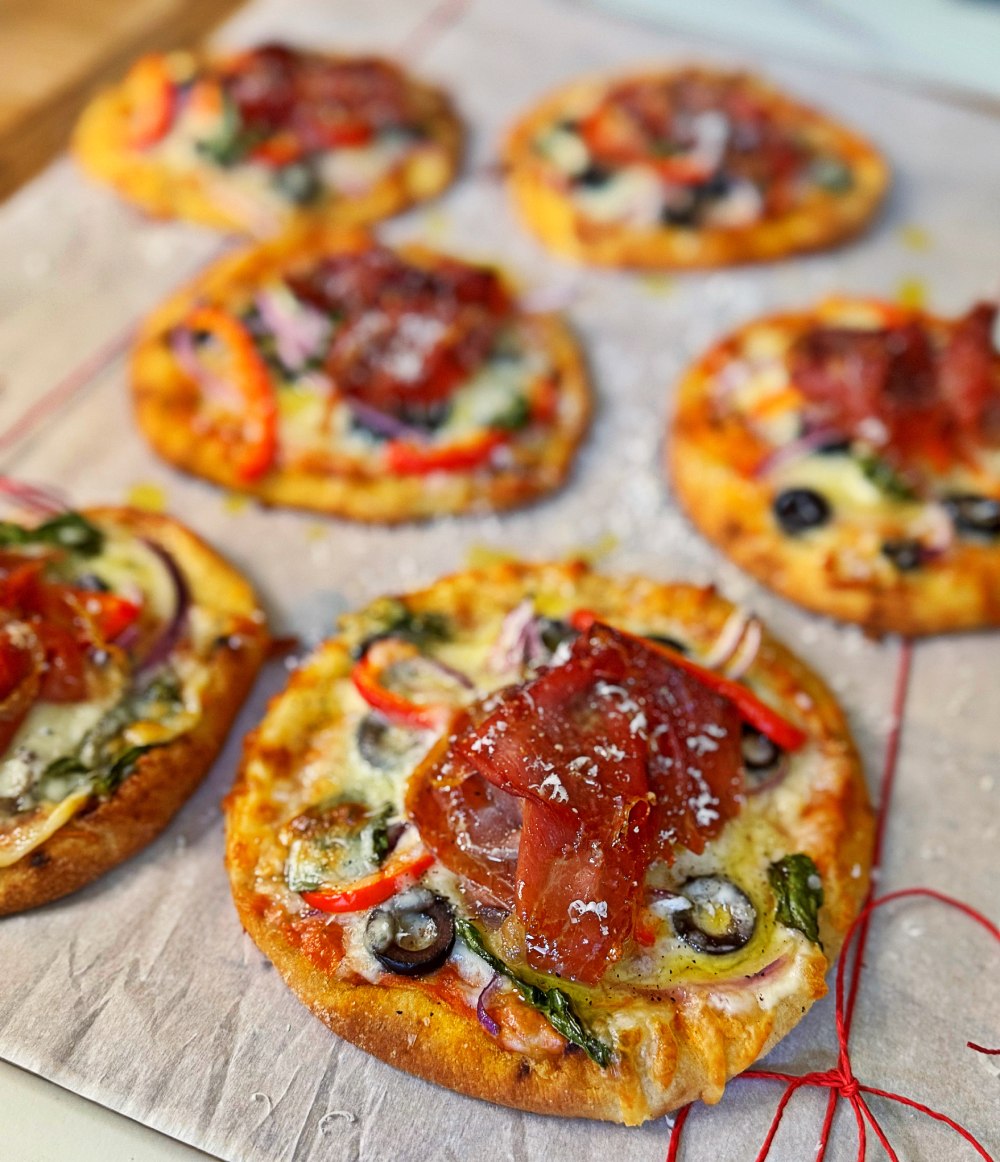 Harry's Famous Tarragon Vodka Flatbread Pizzas