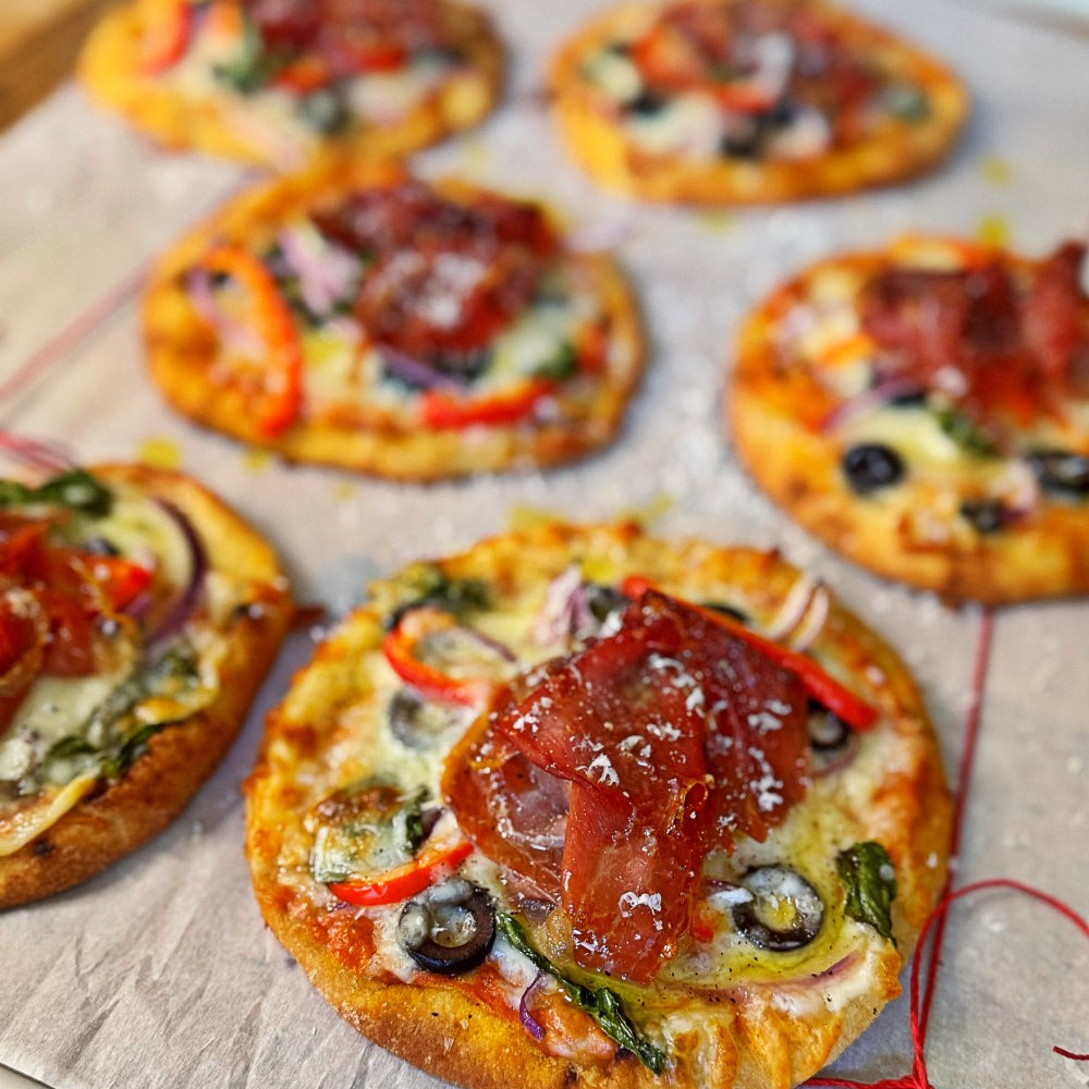 Harry's Famous Tarragon Vodka Flatbread Pizzas