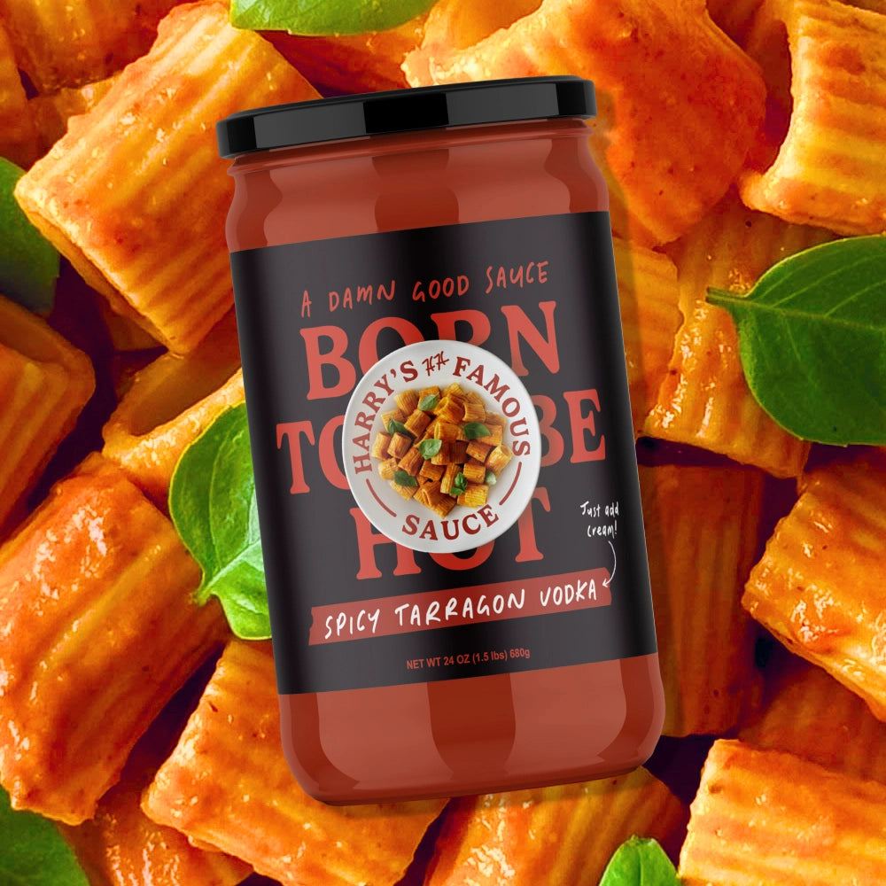 Harry's Famous Spicy Tarragon Vodka Sauce GEOMETRIC BACKGROUND